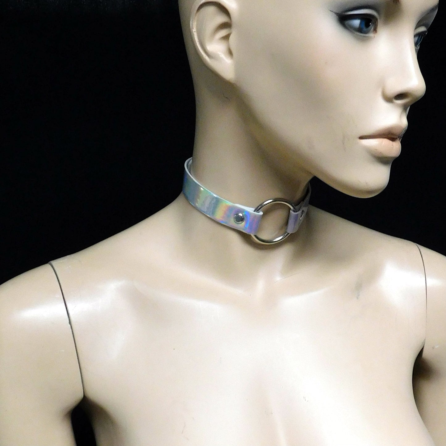 Holographic Circle Choker Necklace