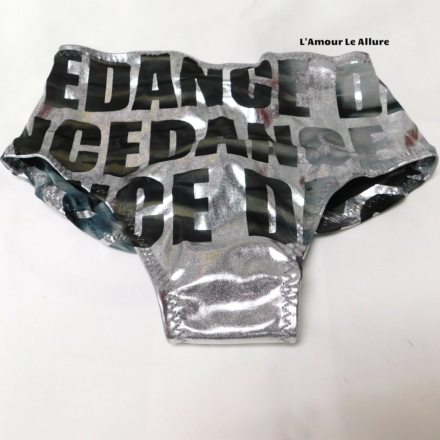 Metallic Tie Dye Scrunchie Dance Boyshorts Panty Bikini Bottom