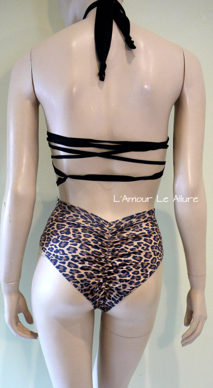 Leopard Black Gold Jumper Monokini Swimsuit Bathing Suit Dance Leotard
