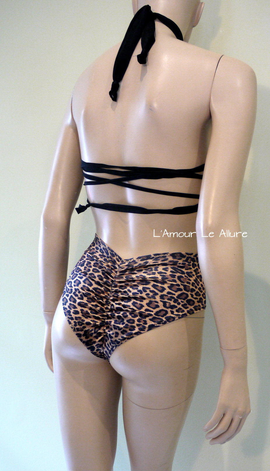 Leopard Black Gold Jumper Monokini Swimsuit Bathing Suit Dance Leotard