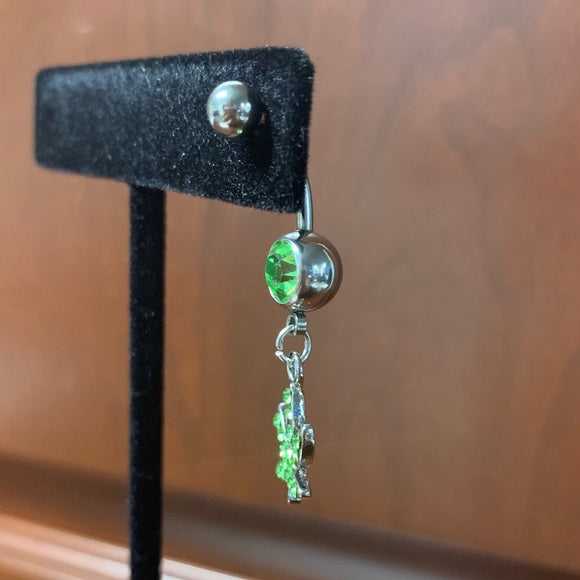 Green Stone Belly Button Ring Navel Body Piercing Gift Present